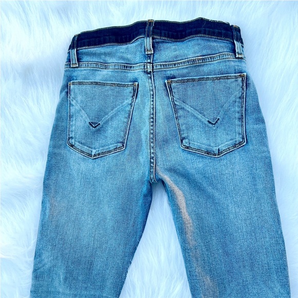 Hudson👖Nico Crop Skinny Distressed Hem Designer Denim Jeans - Picture 5 of 8